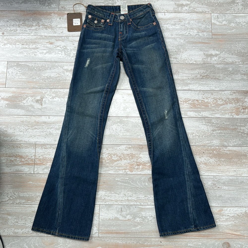 NEW True Religion Vintage Jeans Joey Flared low rise size 25